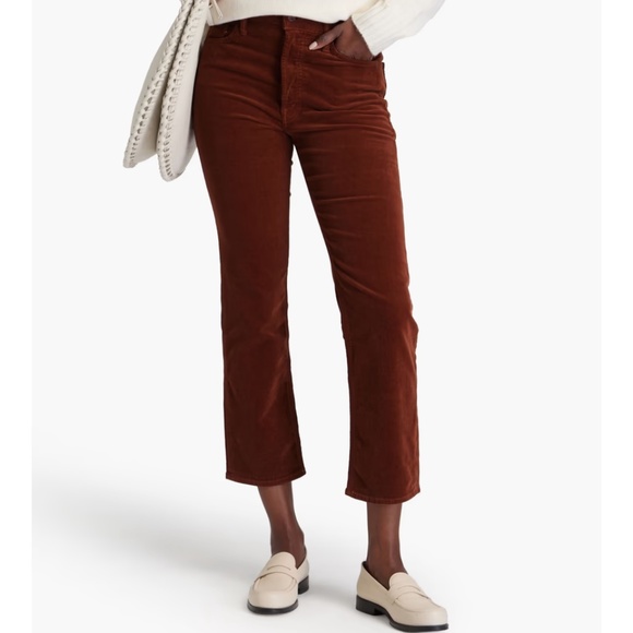 NWT MOTHER Tomcat cropped corduroy 28/6 pants - Picture 1 of 6